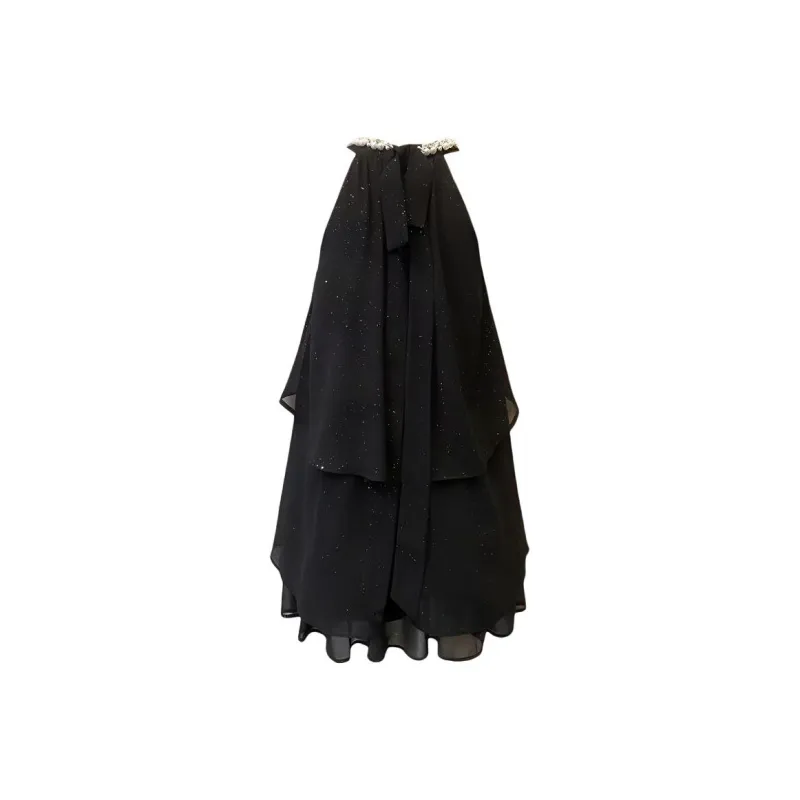 GUOZHEN Slip Dresses Women's Black-1