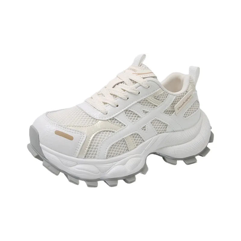 VICTORIA&VERA Abrasion Resistant Height Increasing Breathable Low Top Chunky Sneakers Women's-5