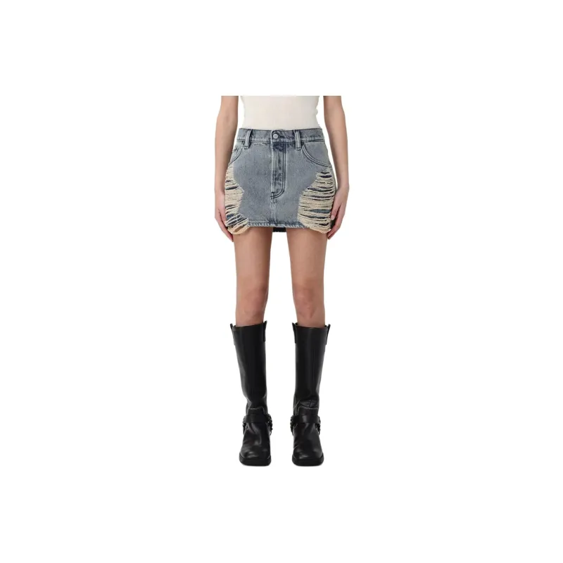 Acne Studios Distressed Mini Skirt-0