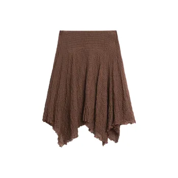 Massimo Dutti Casual Long Skirt Women's Brown