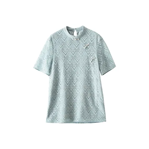 Ning Cai Yuer Shirts Women's Light Blue