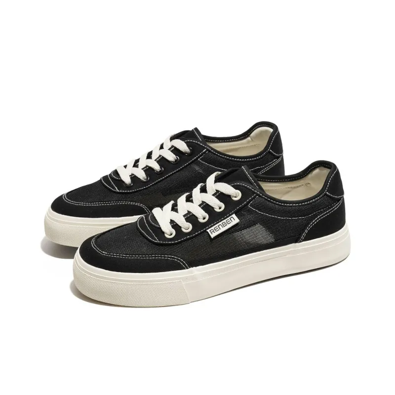 RENBEN Breathable And Slip Resistant Low Top Canvas Shoes Men's-2