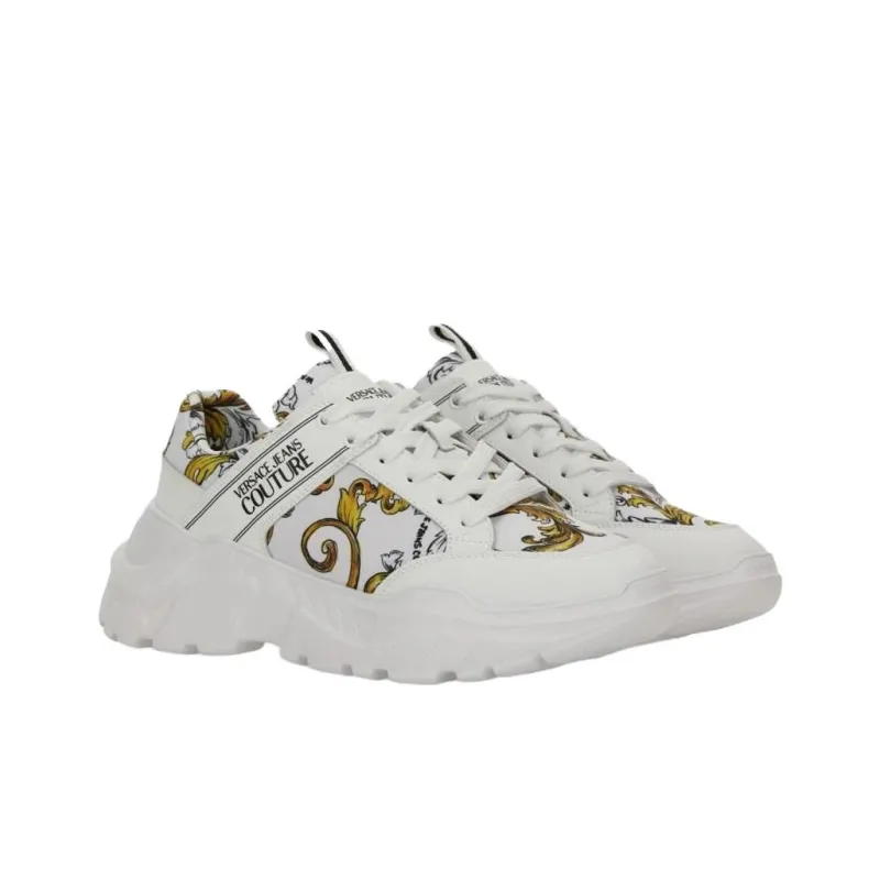 VERSACE JEANS COUTURE Low Top Casual Shoes Men's White-1