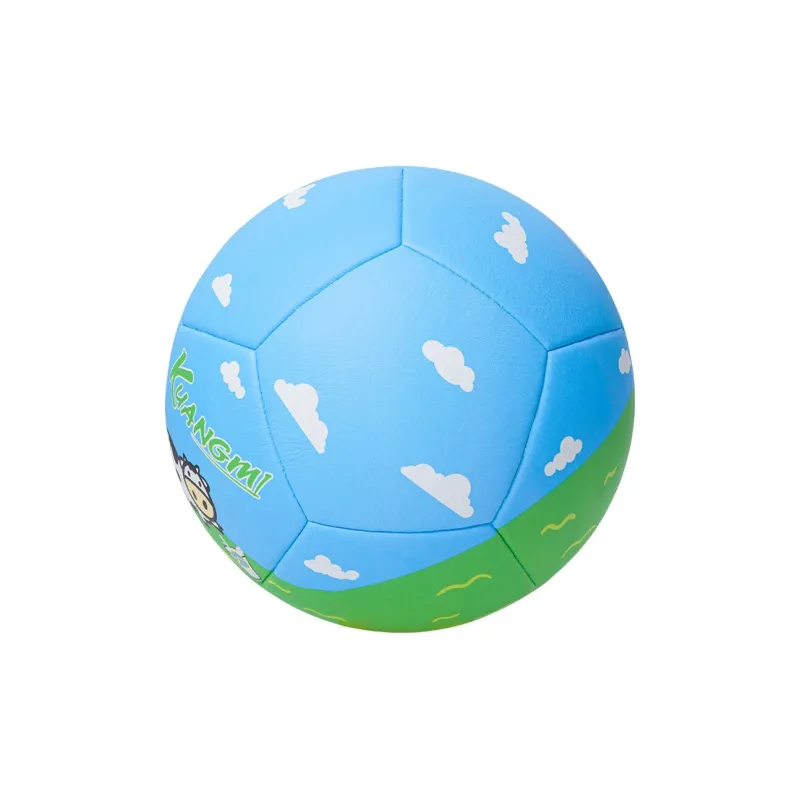 Kuangmi Size 5 Soccer PU Seamless Thermal bonding Unisex Blue Green-1