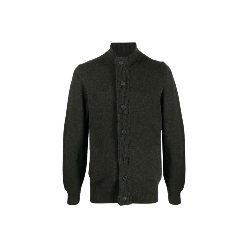 BARBOUR Logo Patch Button-Up Cardigan-0