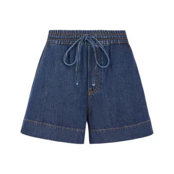 PAROSH Denim Shorts Women's Blue