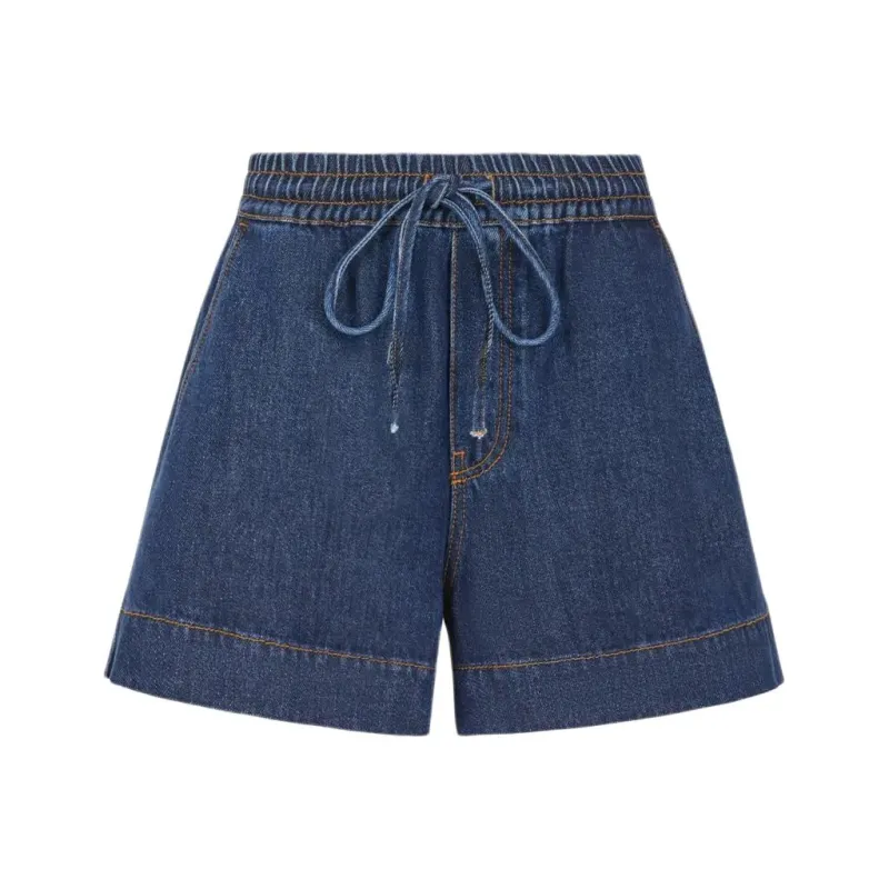PAROSH Denim Shorts Women's Blue-0