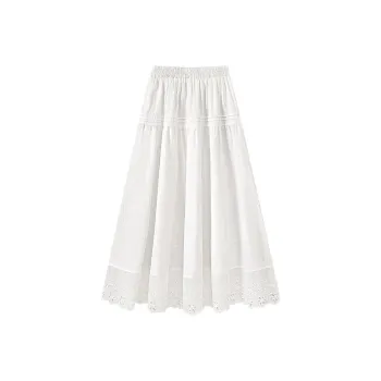 TOUCH Casual Long Skirt Women's White