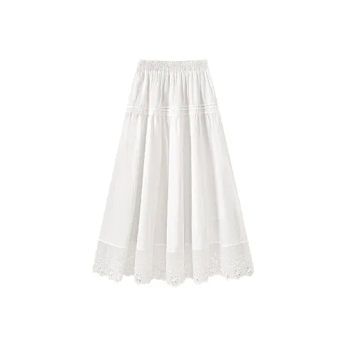 TOUCH Casual Long Skirt Women's White