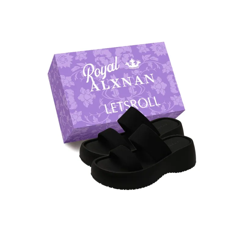 Alxnan Slip Resistant Odor Resistant Slide Slippers Women's Box-0