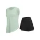 Clothing Set (Light Green Tank Top+Black Shorts)