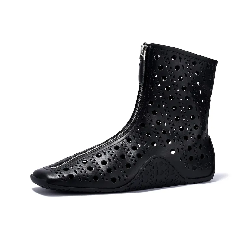 BELLALILY Ankle Boots Women's White, Black-4