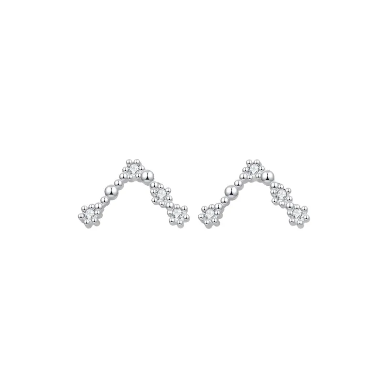 JAY S999 Fine Silver Stud Earrings Unisex-5