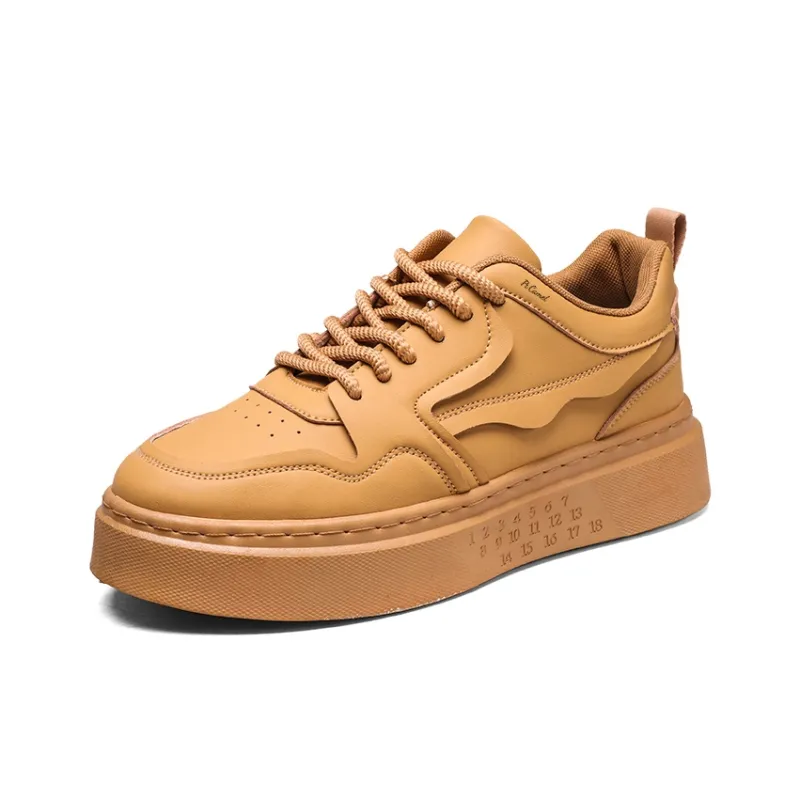 PROTECTCAMEL Abrasion Resistant Lightweight Height Increasing Low Top Skateboard Shoes Men's-5