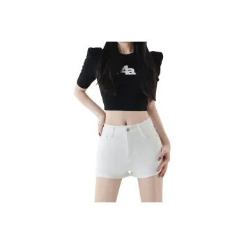 7 SEVFUN Denim Shorts Women's White
