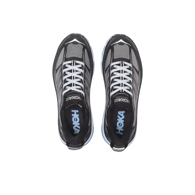 HOKA ONE ONE Mafate Speed 2 Anti Slip Wear Resistant Low Top Running Shoes Unisex Black White-3