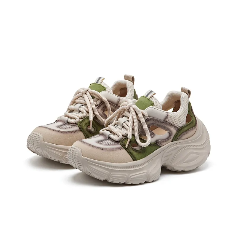 BURGELY Low Top Chunky Sneakers Women's-6