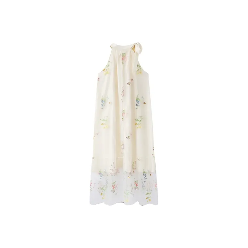 FLIM Sleeveless Dresses Women's Apricot-1