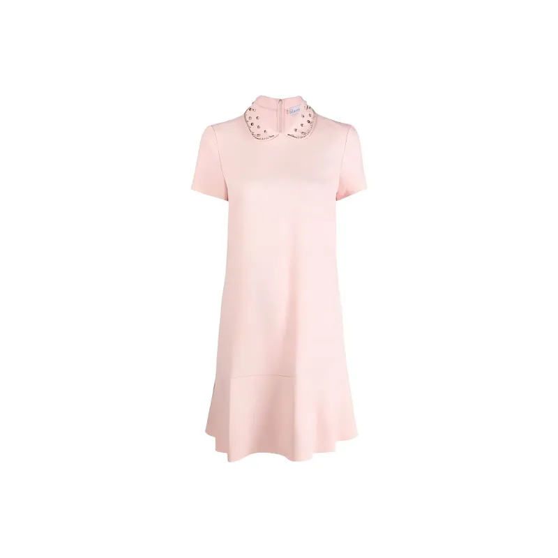 RED VALENTINO FW22 Short Sleeved Dress Women's Pink-0
