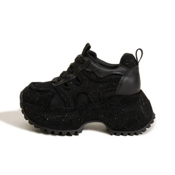 Milan Love Song Cushioning, Slip Resistant, And Abrasion Resistant Low Top Chunky Sneakers Women's-7
