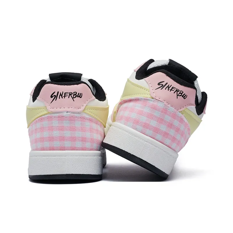 VKOI 1999 Wear resistant And Lightweight Low Top Skateboard Shoes Women's Pink-3