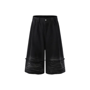 VINMUK Denim Shorts Unisex Black