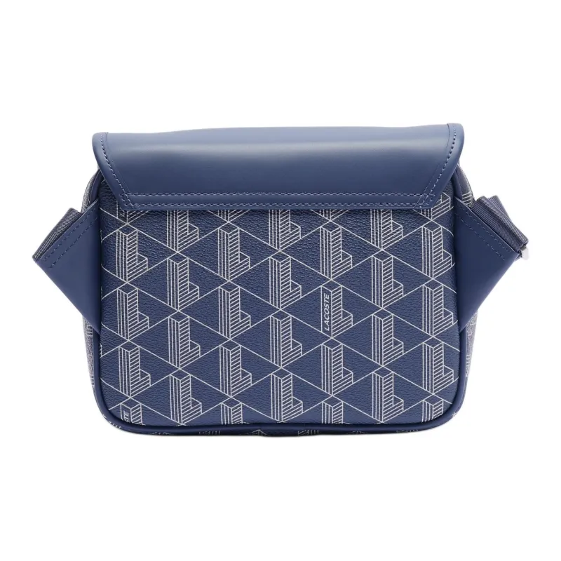LACOSTE PVC Messenger Bag, Crossbody Bag, Shoulder Bag Men's Blue-2