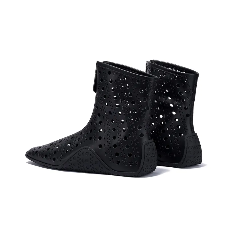 BELLALILY Ankle Boots Women's White, Black-6
