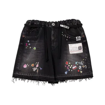 Maison Mihara Yasuhiro SS25 Denim Shorts Women's Black