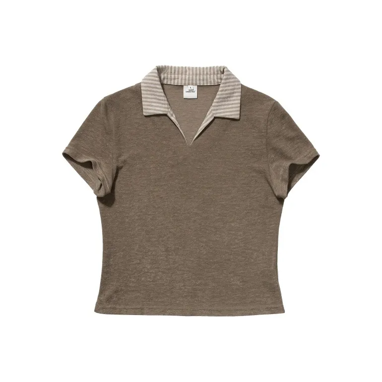 UNRETRO Polo Shirts Women's Light Coffee-0