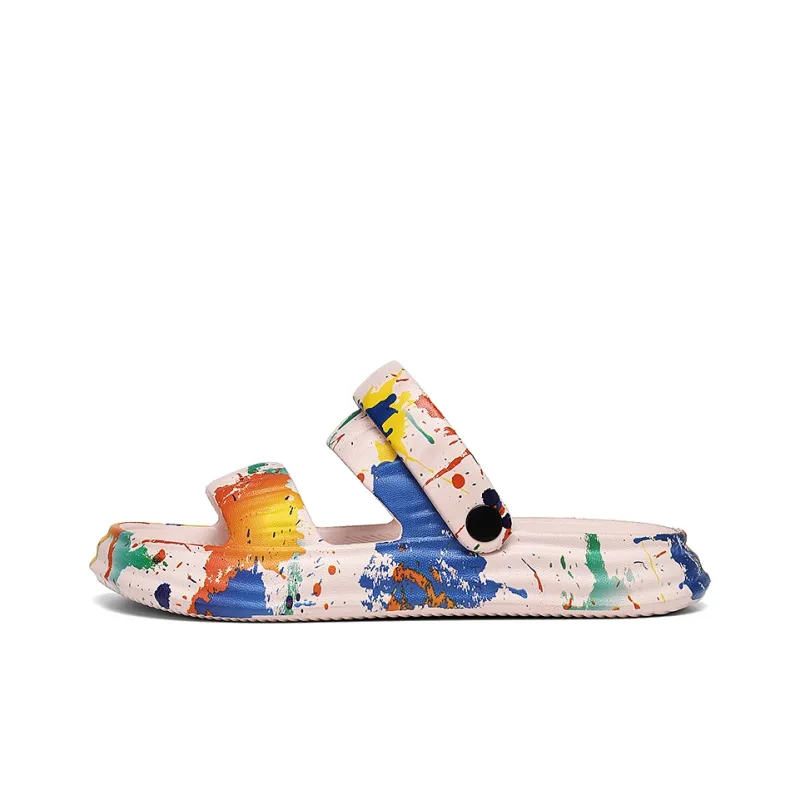 Ncmt Beach Sandals Unisex White Blue/White Red-5