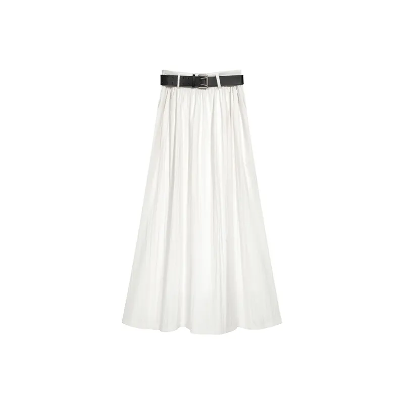 AHDO Casual Long Skirts Women's White-0