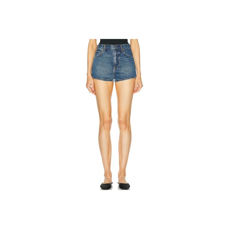 GRLFRND Denim Shorts Women's Dark Blue-0