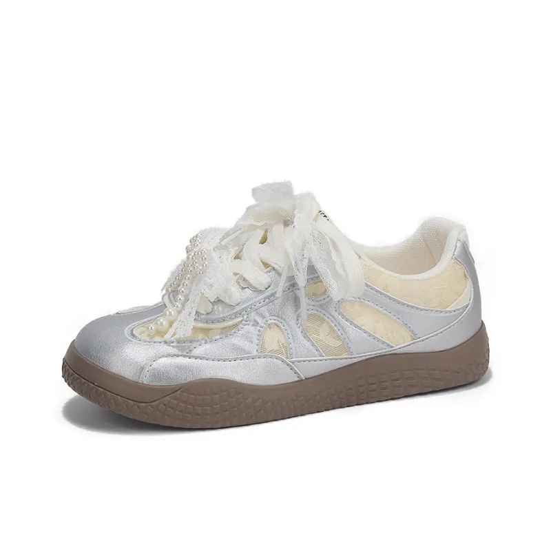 BINGO DUCK Shock Absorbers Slip Resistant Breathable Low Top Skateboard Shoes Women's-12