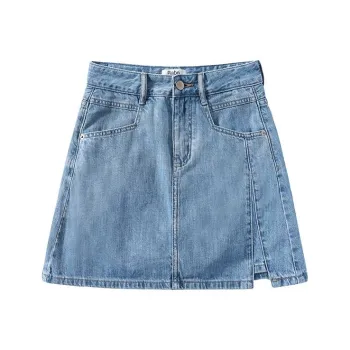 FAWENXIANGZI Denim Short Skirts Women's
