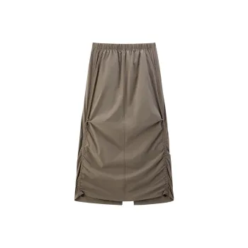 PEACEBIRD Casual Long Skirt Women's Turtle Green