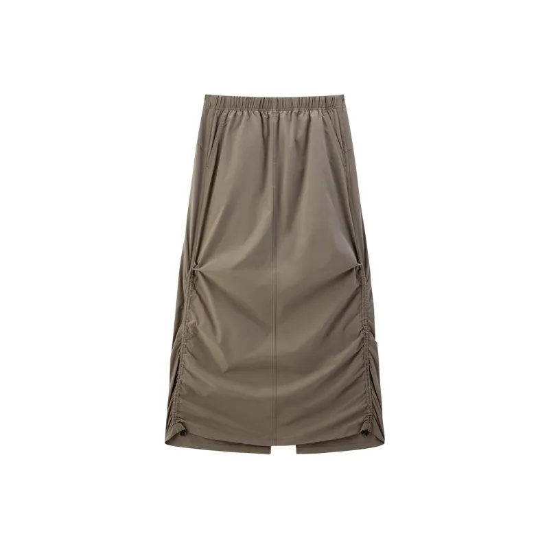 PEACEBIRD Casual Long Skirt Women's Turtle Green-0