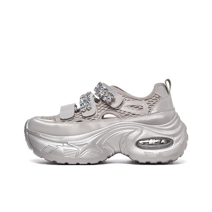 Lee Cooper Anti Slip And Wear Resistant Height Increasing Low Top Chunky Sneakers Women's-4