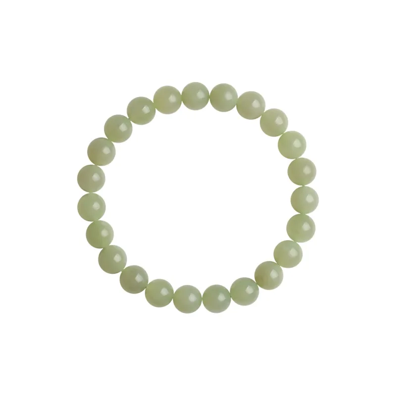 YINXIANGMOU Hetian Jade Bracelets Pale Greenish White Jade Women's-1