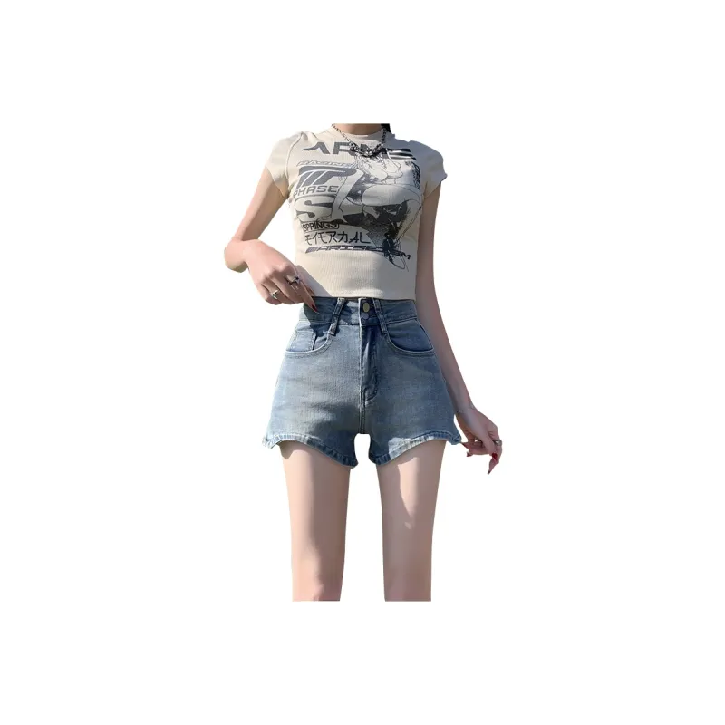 BENGEN Denim Shorts Women's-14