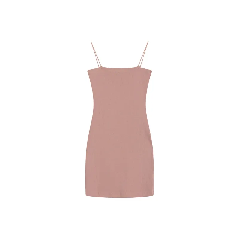 SNZX Slip Dresses Women's Nude Pink-0