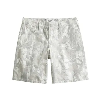 Hollister Denim Shorts Women's White Camouflage