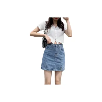 7 SEVFUN Denim Short Skirts Women's Vintage Blue