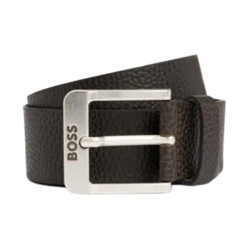 HUGO BOSS Leather Belts Unisex Black 4CM