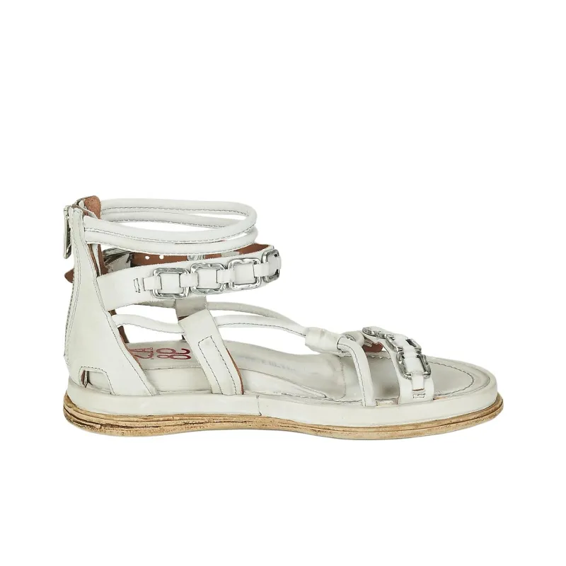 AirStep POLA SQUARE Roman Sandals Women's White-1