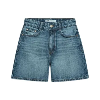 ZARA Denim Shorts Women's Blue/Green