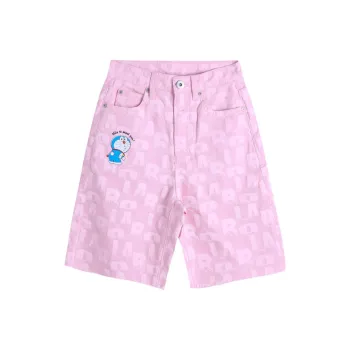 LALABOBO x DUOLA A MENG LIANMINGKUAN Denim Shorts Women's Pink