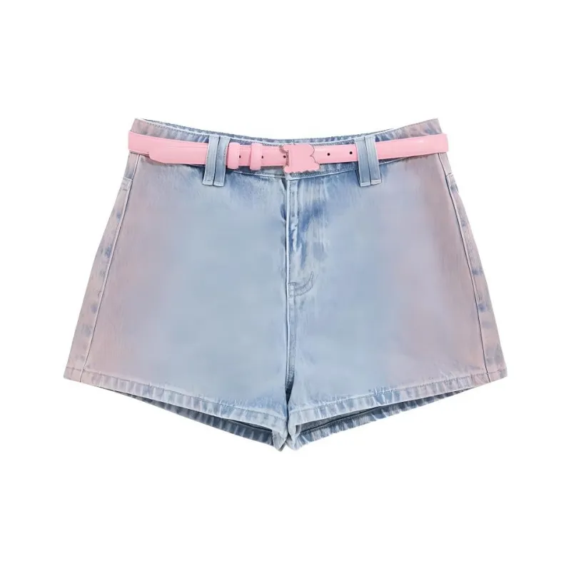 Bebe Denim Shorts Women's Pink-0