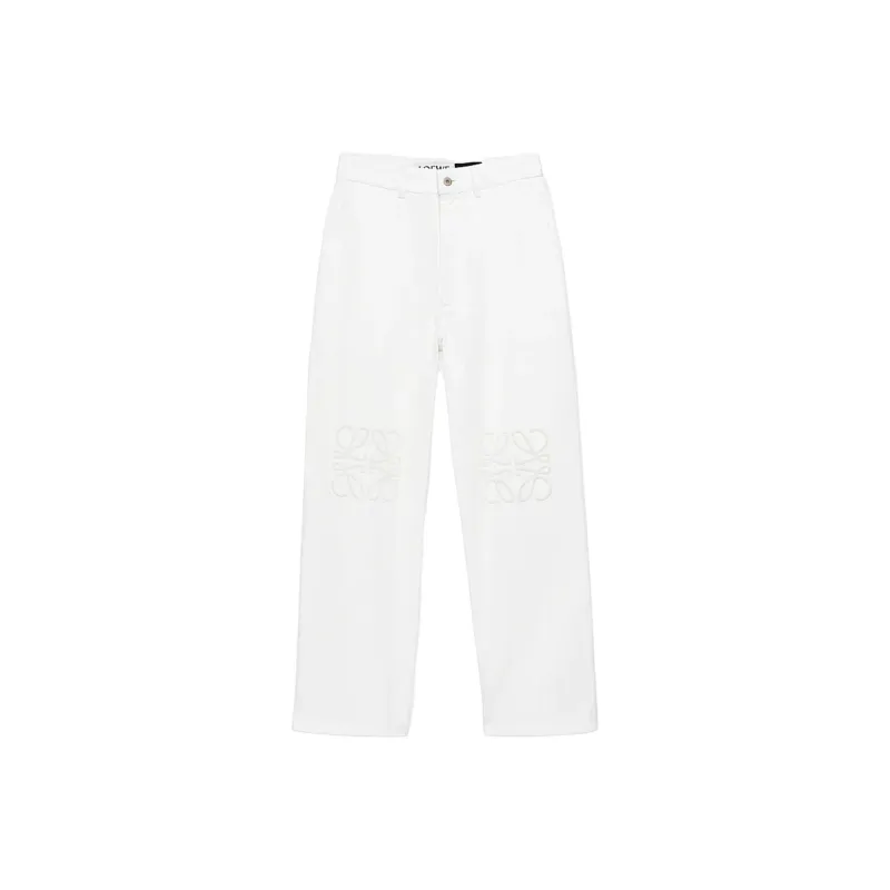 LOEWE Paula's Ibiza Anagram Baggy Jeans 'White'-0