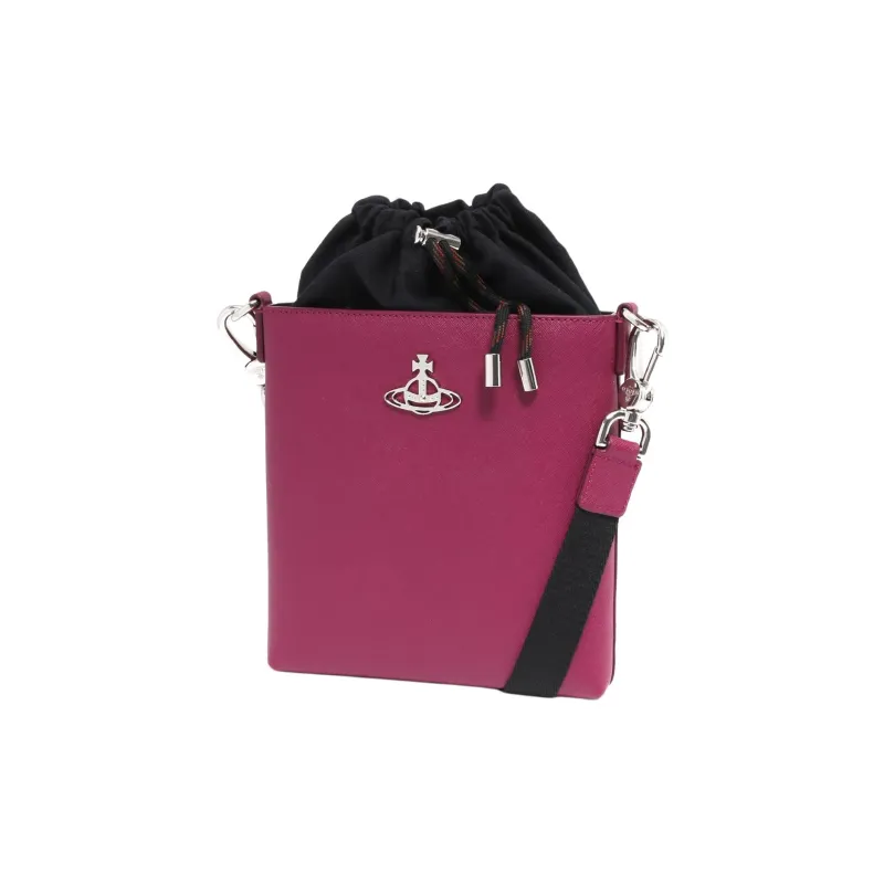 Vivienne Westwood Saffiano Calfskin Crossbody Bag Regular Unisex Purple-0